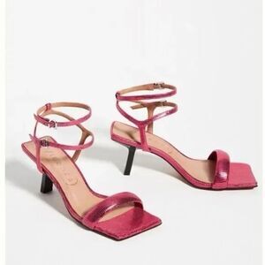 Vicenza Strappy Metallic Heels US 9